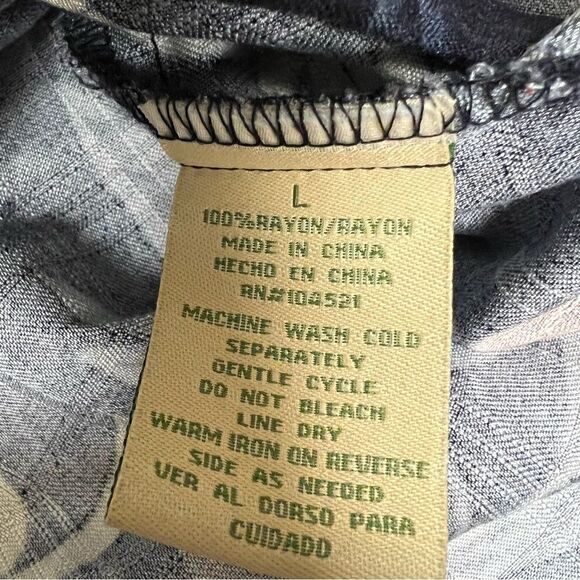 Caribbean Joes tropical print button down Sz L - Picture 8 of 8